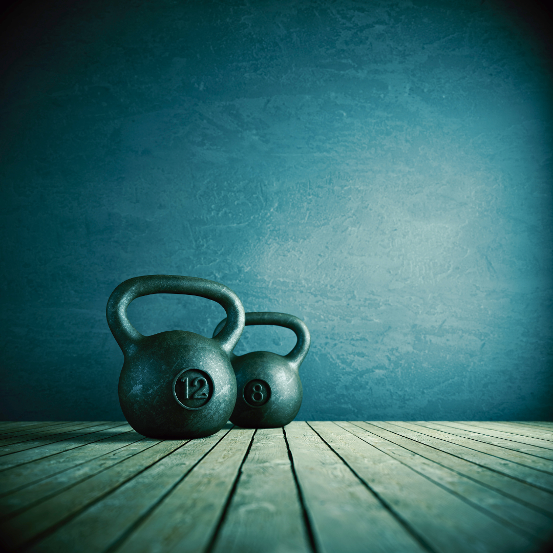 two kettle bell weights